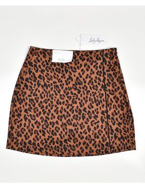Lady Hagen 17" Wrap Skort Skirt Leopard NEW - 2